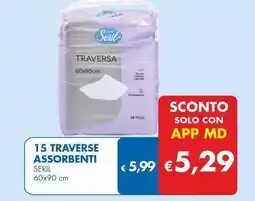 MD Discount 15 traverse assorbenti SERIL offerta