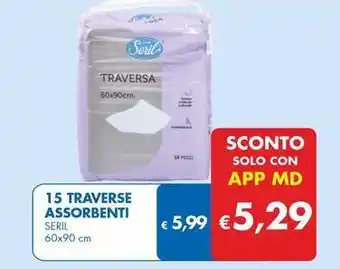 MD Discount 15 traverse assorbenti SERIL offerta