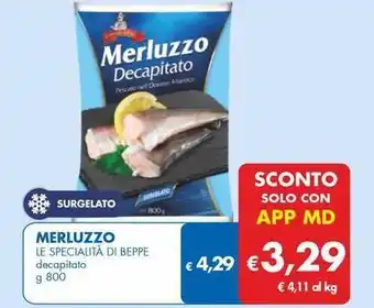 MD Discount Merluzzo LE SPECIALITÀ DI BEPPE offerta