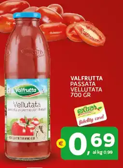 Extra Supermercati Valfrutta passata vellutata offerta