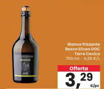 Eurospar Bianco frizzante Bosco Eliceo DOC Terre Cevico offerta