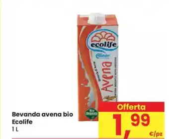 Eurospar Bevanda avena bio Ecolife offerta