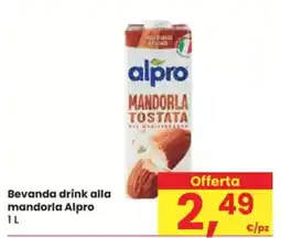 Eurospar Bevanda drink alla mandorla Alpro offerta