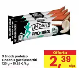 Eurospar 3 Snack proteico Lindahls gusti assortiti offerta