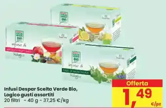 Eurospar Infusi Despar Scelta Verde Bio, Logico gusti assortiti offerta