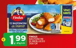 Extra Supermercati Findus bastoncini di merluzzo offerta