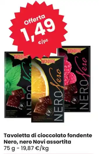 Eurospar Tavoletta di cioccolato fondente Nero, nero Novi assortita offerta