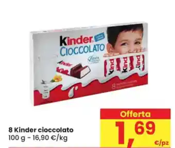 Eurospar 8 Kinder cioccolato offerta