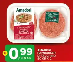 Extra Supermercati Amadori hamburger di tacchino offerta