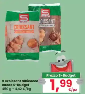 Eurospar 9 Croissant albicocca cacao S-Budget offerta