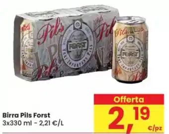 Eurospar Birra Pils Forst offerta