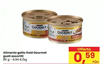 Eurospar Alimento gatto Gold Gourmet gusti assortiti offerta