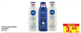 Eurospar Crema corpo Nivea assortita offerta