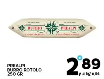 Extra Supermercati Prealpi burro rotolo offerta