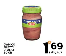 Extra Supermercati D'amico filetti di alici offerta