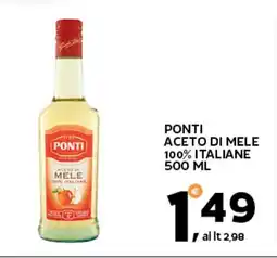 Extra Supermercati Ponti aceto di mele 100% italiane offerta