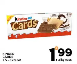 Extra Supermercati Kinder cards x5 offerta