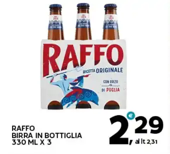 Extra Supermercati Raffo birra in bottiglia offerta