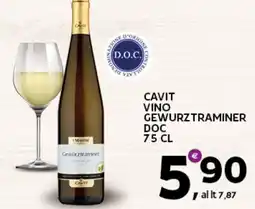 Extra Supermercati Cavit vino gewurztraminer doc offerta