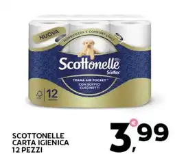 Extra Supermercati Scottonelle carta igienica 12 pezzi offerta