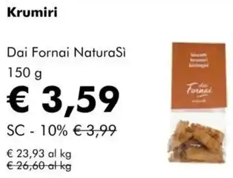 NaturaSì Krumiri Dai Fornai NaturaSì offerta