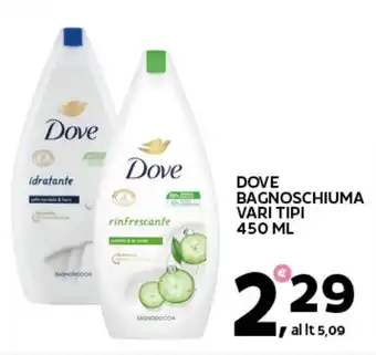 Extra Supermercati Dove bagnoschiuma vari tipi offerta