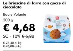 NaturaSì Le brioscine di farro con gocce di cioccolato Baule Volante offerta