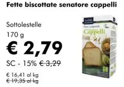 NaturaSì Fette biscottate senatore cappelli Sottolestelle offerta