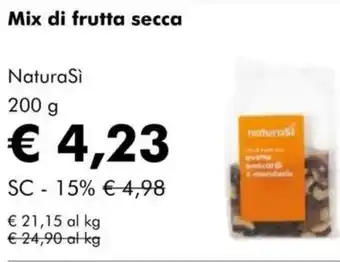 NaturaSì Mix di frutta secca NaturaSì offerta