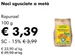 NaturaSì Noci sgusciate a metà Rapunzel offerta