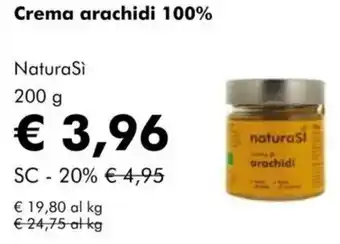 NaturaSì Crema arachidi 100% Natura Si offerta