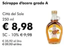 NaturaSì Sciroppo d'acero grado A Città del Sole offerta