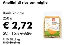 NaturaSì Anellini di riso con miglio Baule Volante offerta