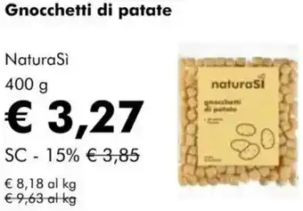 NaturaSì Gnocchetti di patate NaturaSi offerta