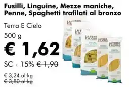 NaturaSì Fusilli, Linguine, Mezze maniche, Penne, Spaghetti trafilati al bronzo Terra E Cielo offerta