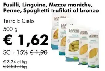 NaturaSì Fusilli, Linguine, Mezze maniche, Penne, Spaghetti trafilati al bronzo Terra E Cielo offerta