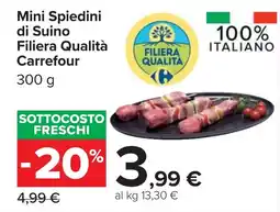 Carrefour Mini Spiedini di Suino Filiera Qualità Carrefour offerta