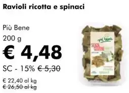 NaturaSì Ravioli ricotta e spinaci Più Bene offerta