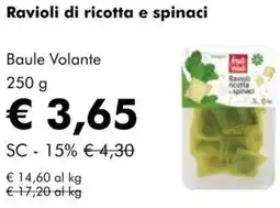 NaturaSì Ravioli di ricotta e spinaci Baule Volante offerta