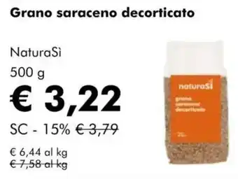 NaturaSì Grano saraceno decorticato NaturaSi offerta