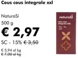 NaturaSì Cous cous integrale xxl NaturaSì offerta