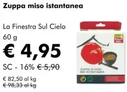 NaturaSì Zuppa miso istantanea La Finestra Sul Cielo offerta