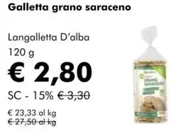 NaturaSì Galletta grano saraceno Langalletta D'alba offerta