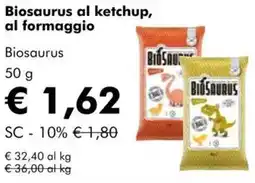 NaturaSì Biosaurus al ketchup, al formaggio Biosaurus offerta