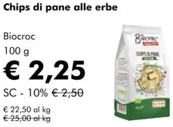 NaturaSì Chips di pane alle erbe Biocroc offerta