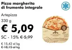 NaturaSì Pizza margherita di frumento integrale Artepizza offerta