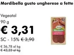 NaturaSì Mordibella gusto ungherese a fette Vegeatal offerta