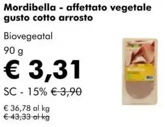 NaturaSì Mordibella - affettato vegetale gusto cotto arrosto Biovegeatal offerta