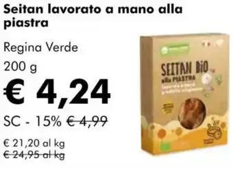 NaturaSì Seitan lavorato a mano alla piastra Regina Verde offerta