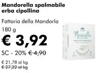 NaturaSì Mandorella spalmabile erba cipollina Fattoria della Mandorla offerta